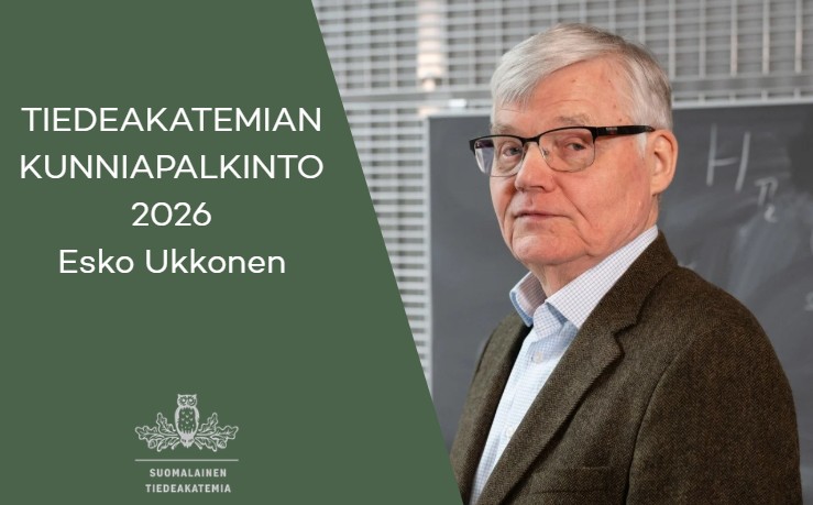 Tiedeakatemian kunniapalkinto 2026 Esko Ukkonen