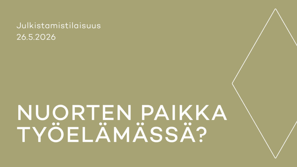 Tapahtuman kuvituskuva, jossa murretun viherällä pohjalla teksti nuorten paikka työelämässä