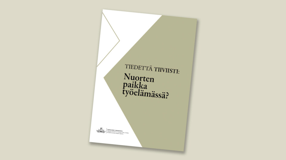 Kansikuva Nuorten paikka työelämässä -julkaisu