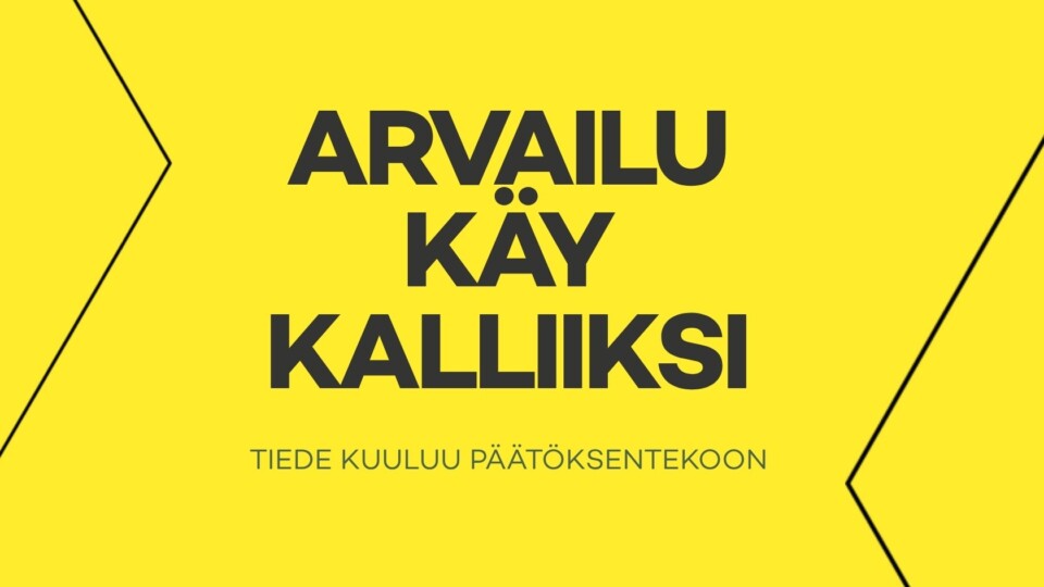 Arvailu käy kalliiksi keltaisella taustalla