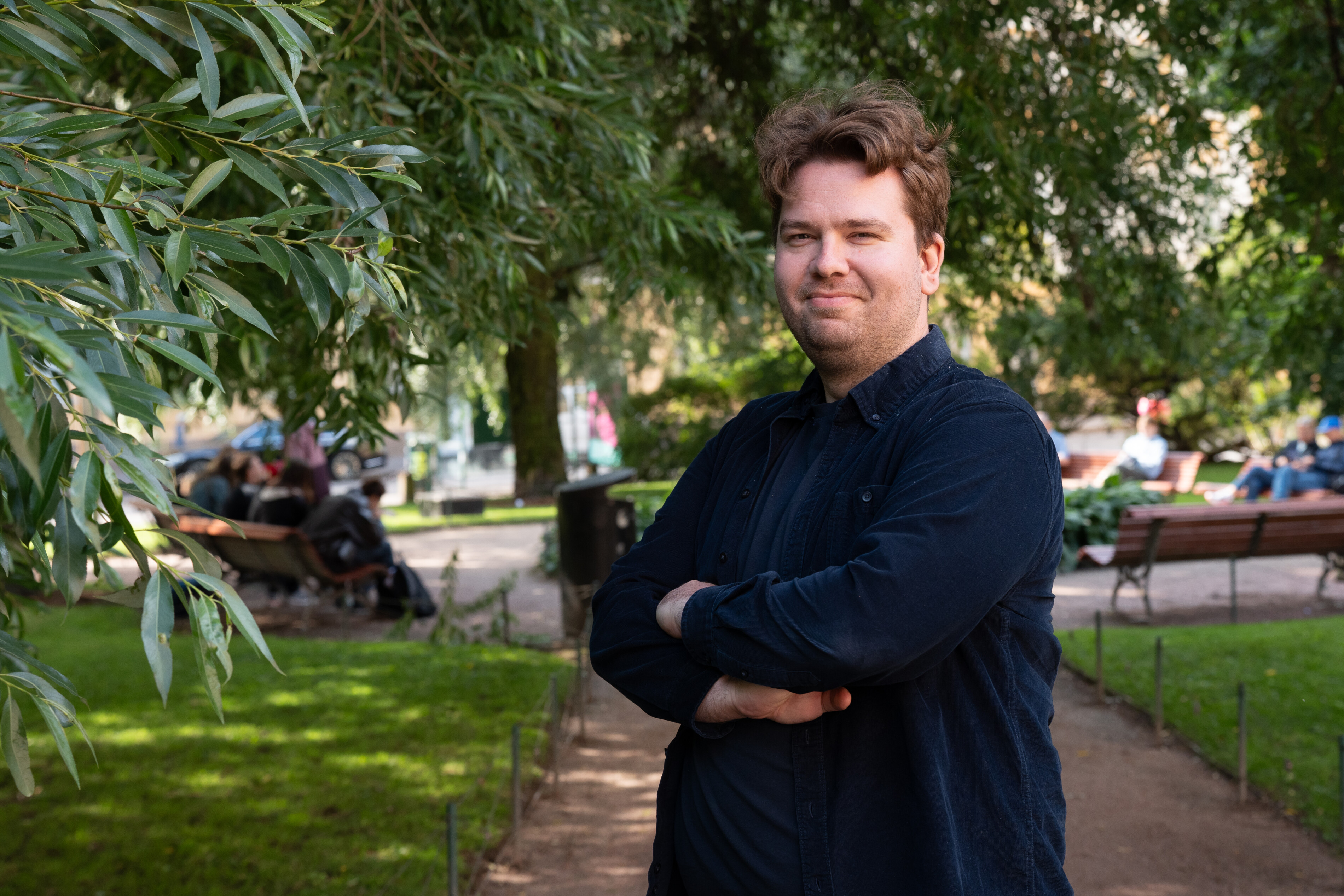 Mikael Viljanen Ritarihuoneen puistikossa